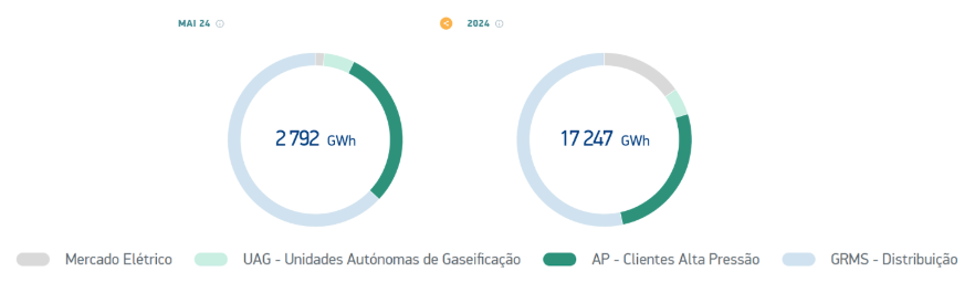  Repartição do consumo em 2024 em Portugal 